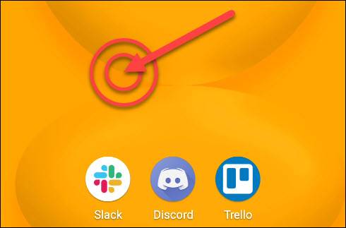 long press the home screen