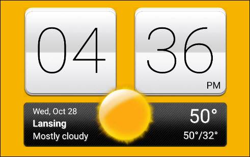htc widget on home screen