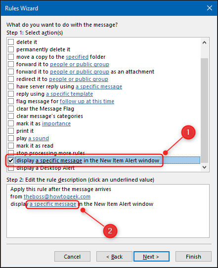 How to Customize Alert Messages for Specific Emails in Outlook