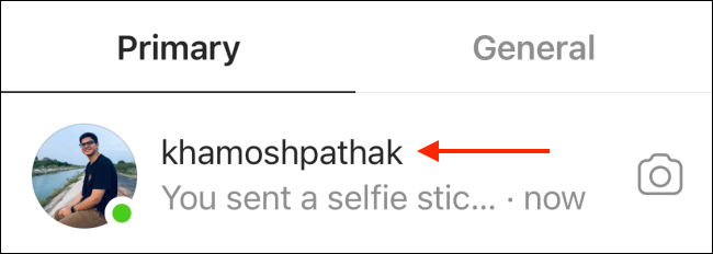 Select Conversation fro Instagram DM