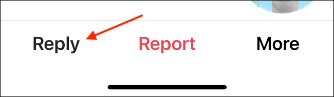 Tap Reply Button From Tap and Hold Menu