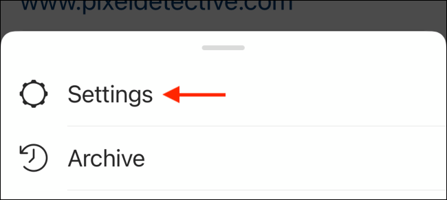 Tap Settings in Instagram