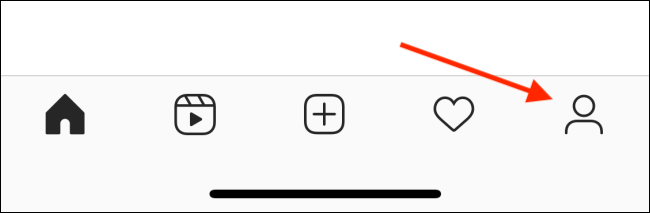 Tap the Profile icon in Instagram App
