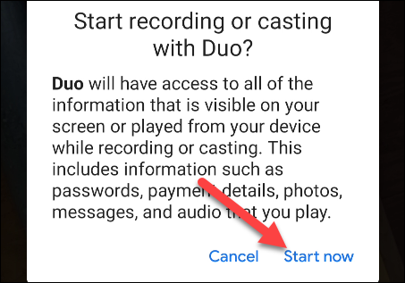 How to Share Your Screen using Google Duo on Android