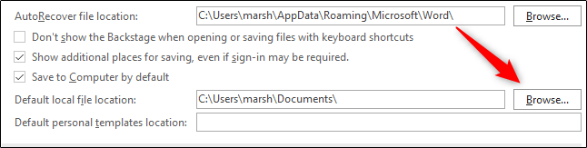 How to Change Microsoft Office's Default Save Location on Windows 10