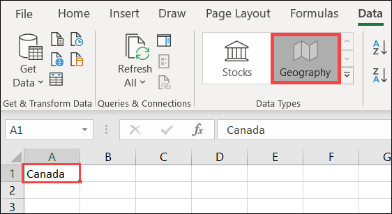 Postcode Geographic Excel How to Use the Built-In Geography Feature in Microsoft Excel