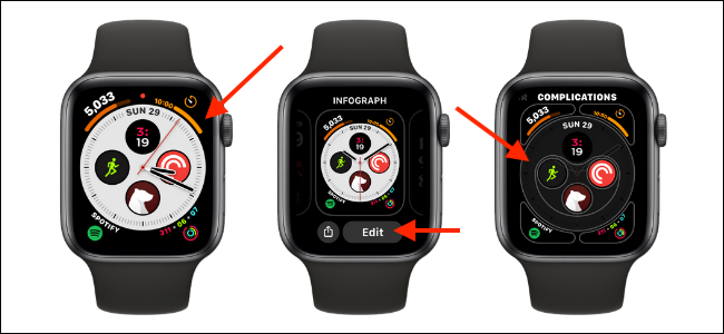 Apple Watch edit watch face complications