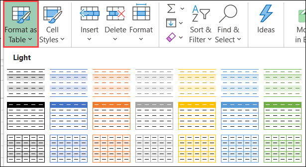 How to Create and Use a Table in Microsoft Excel