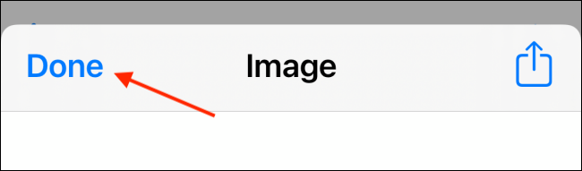 Tap Done from Image Preview