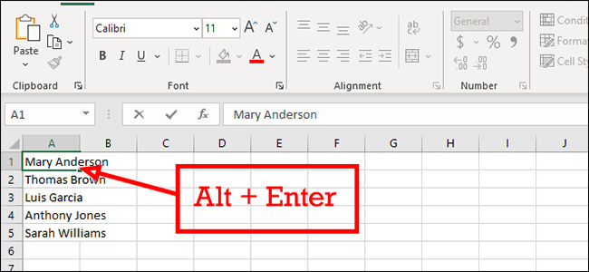 How to Add Line Breaks in Microsoft Excel
