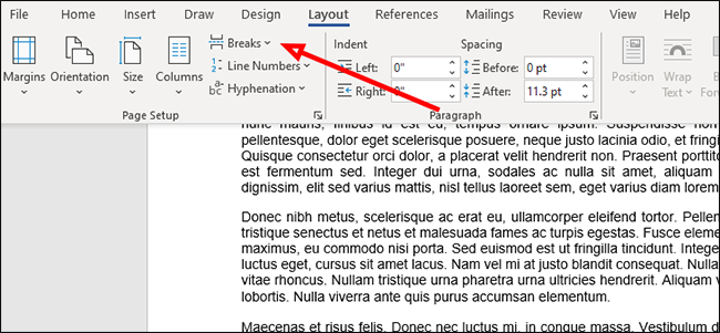 How to Insert a Section Break in Microsoft Word