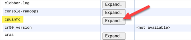 cpuinfo click expand