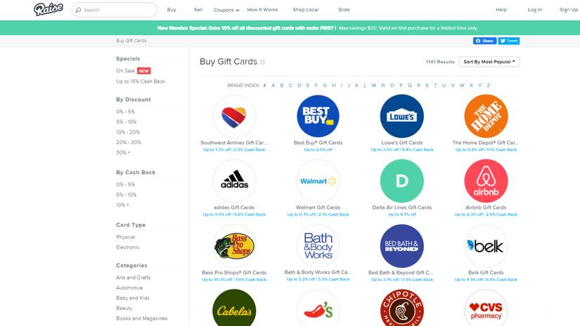 The Best Places to Buy Discounted Gift Cards