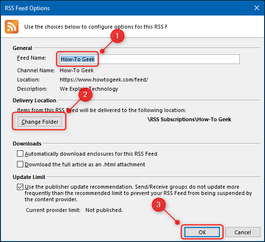 Switch Use Rss Option How to Use Microsoft Outlook as an RSS Feed Reader