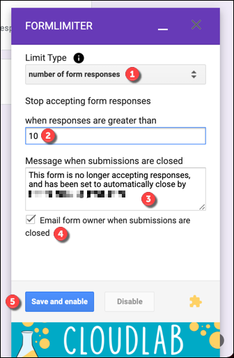 How to Limit Responses in Google Forms