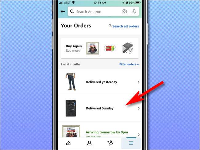 Amazon Prime Rope Order Screen How to Find Your Orders in the Amazon App