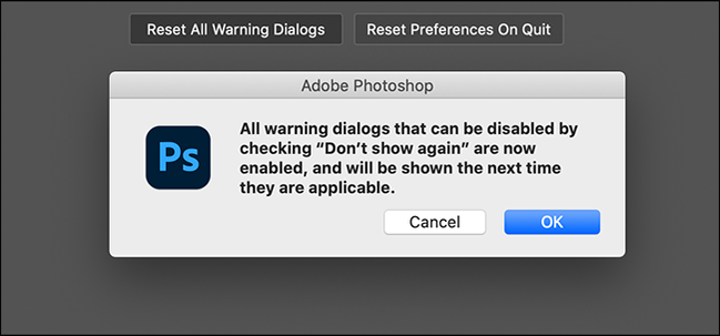 How to Bring Back Photoshop's Warning Dialogs