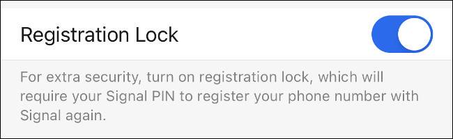 How to Turn on Registration Lock in Signal