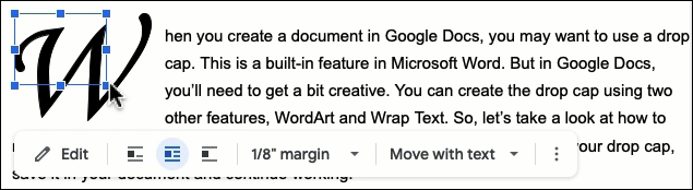 How to Create a Drop Cap in Google Docs