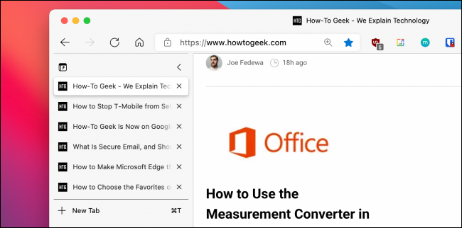 How to Hide the Vertical Tabs Button From Microsoft Edge