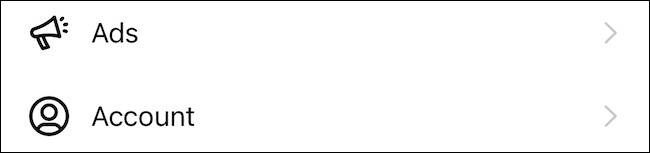 Visit Account settings on Instagram app