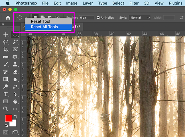 How to Reset Photoshop's Tools Back to Their Defaults