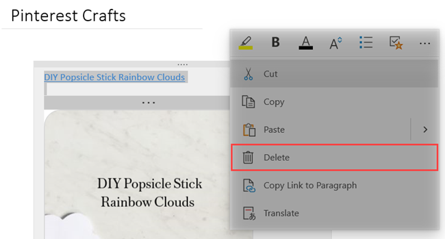 How to Embed Pinterest Pins in OneNote or Word for Web