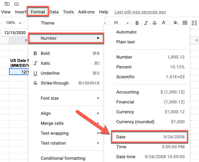 How to Change the Default Date Format in Google Sheets