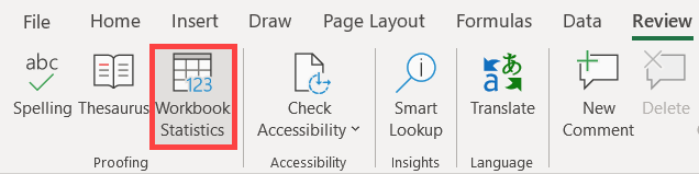 How to Get Workbook Statistics in Microsoft Excel