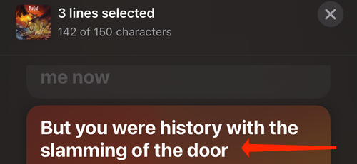 Song Select Message How to Share Song Lyrics From Apple Music on iPhone or iPad