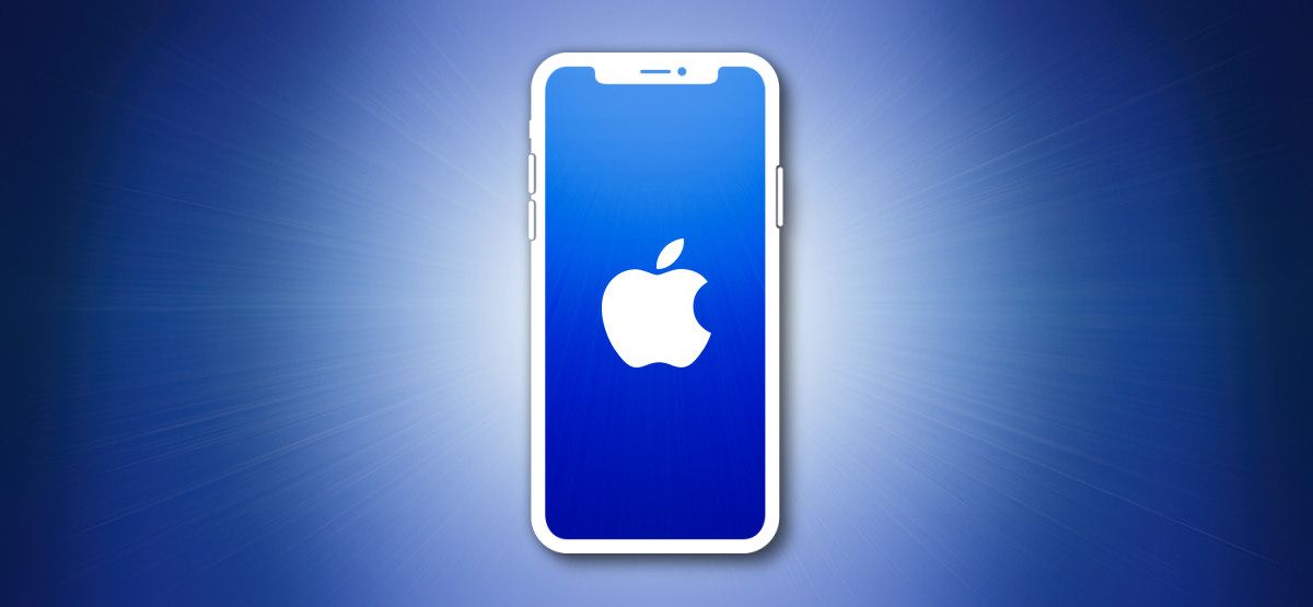 Apple iPhone Outline on Blue Blast Hero