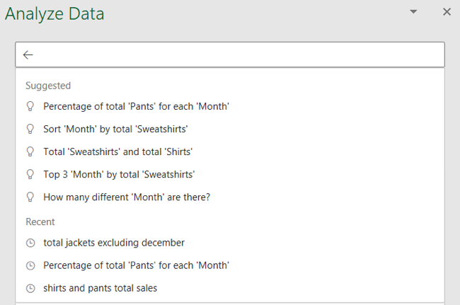 How to Use the Analyze Data Feature in Microsoft Excel