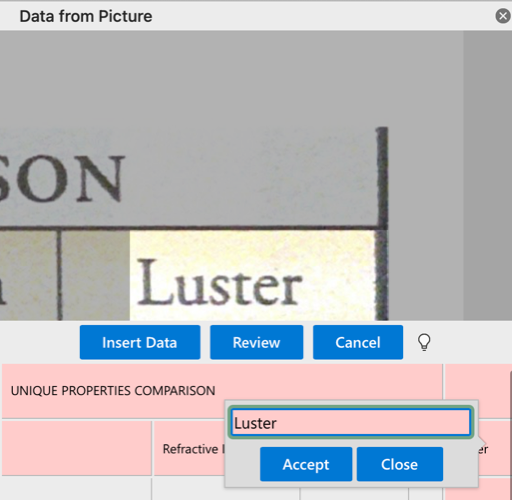 How to Insert Data from a Picture in Microsoft Excel for Mac