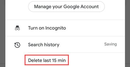 How to Delete the Last 15 Minutes of Google Search History