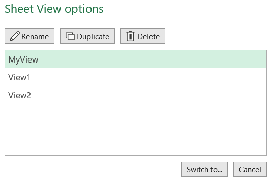 How to Create a Temporary View When Collaborating in Excel