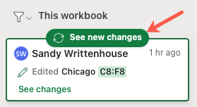 How to Show Changes When Collaborating in Excel for the Web