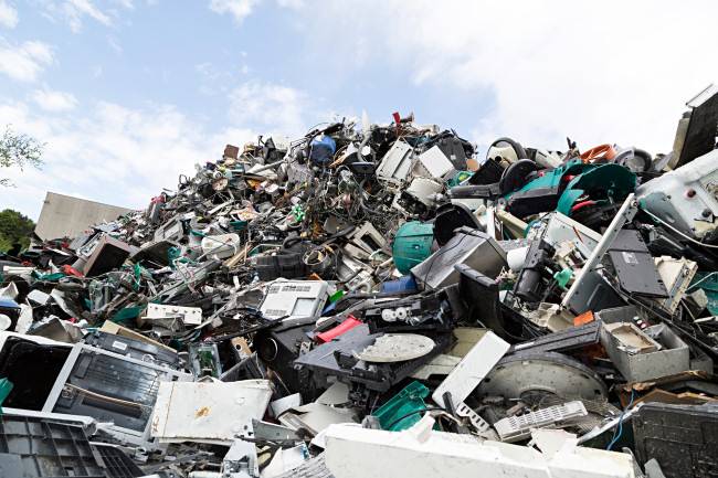 A pile of e-waste.