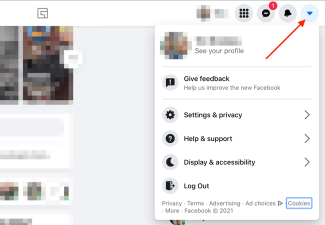 Reveal Facebook Settings Menu
