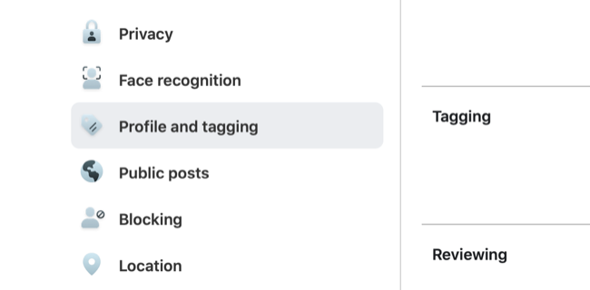 Access Facebook Profile & Tagging Settings