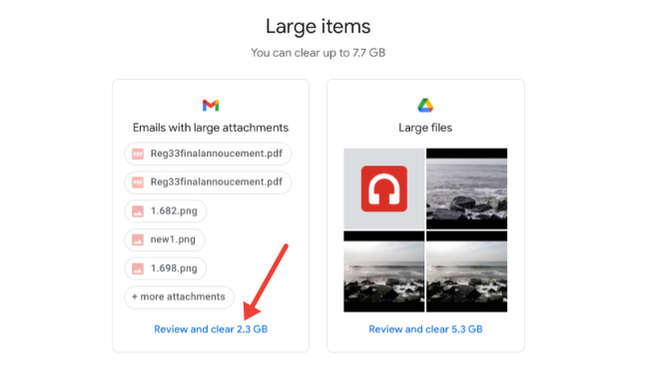 How to Find and Delete Large Files across Google Drive, Photos, and Gmail