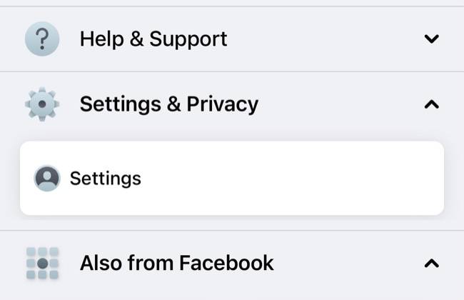 Access Facebook Settings on Mobile