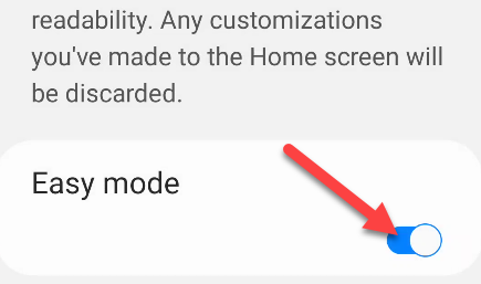 Android Easy Mode Setting PSA: Samsung Galaxy Phones Have