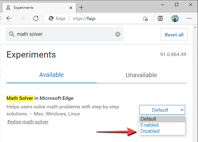 How to Disable and Remove the Microsoft Edge Math Solver