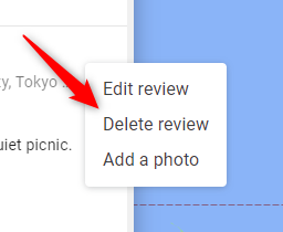 Delete Review button