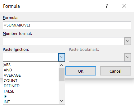 How to Add Formulas to Tables in Microsoft Outlook