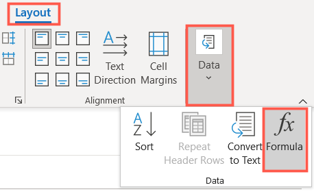 How to Add Formulas to Tables in Microsoft Outlook