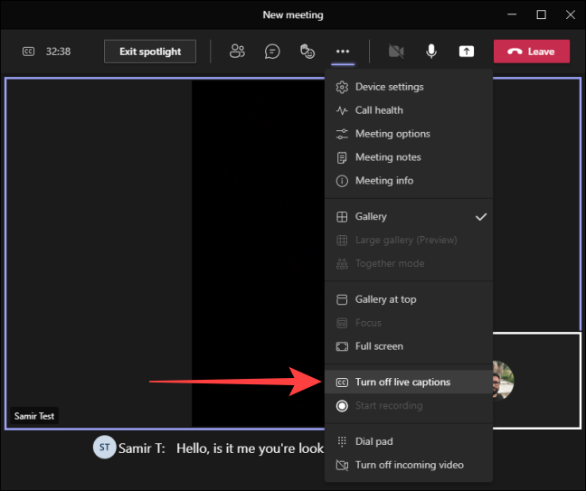 Select Turn off Live Captions and they won't appear during a call.