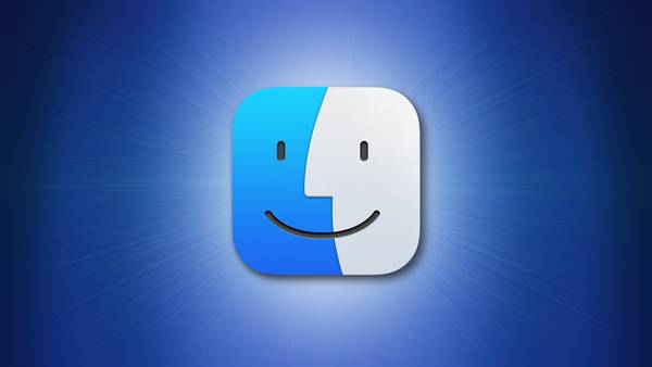 Mac Finder Icon on a Blue Background