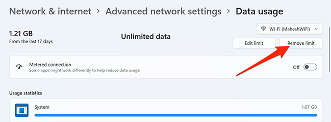 Set Computer Internet Limit How to Set an Internet Data Limit in Windows 11