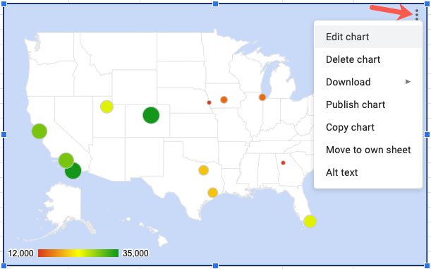 How to Create a Geographical Map Chart in Google Sheets